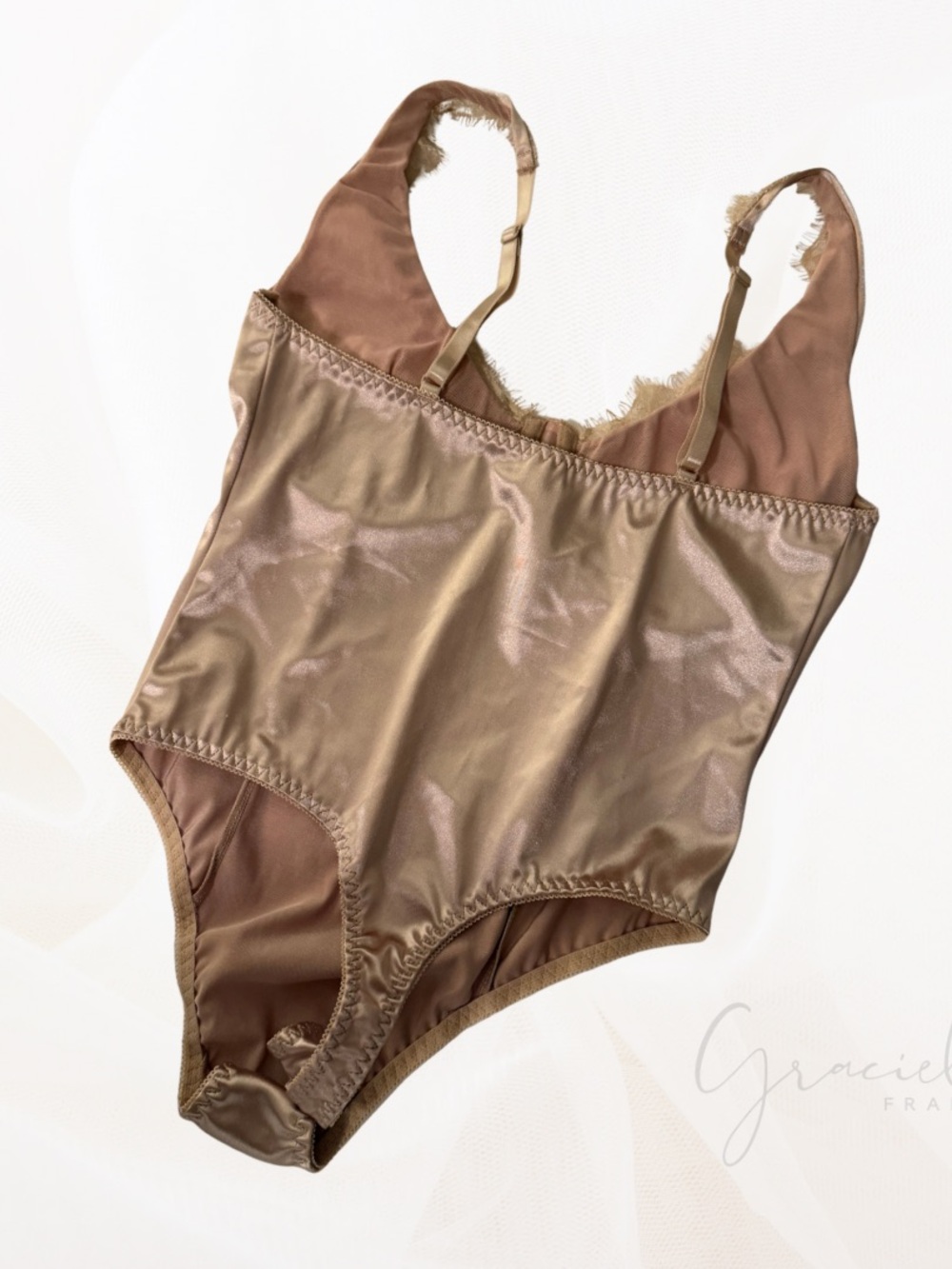 Forever 21 Light Beige Satin Bodysuit - Picture 4 of 5